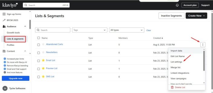 Integration with Klaviyo 6