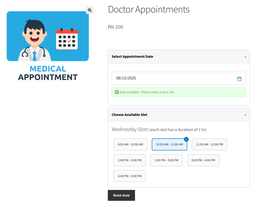 Set Appointment Schedule and Slots