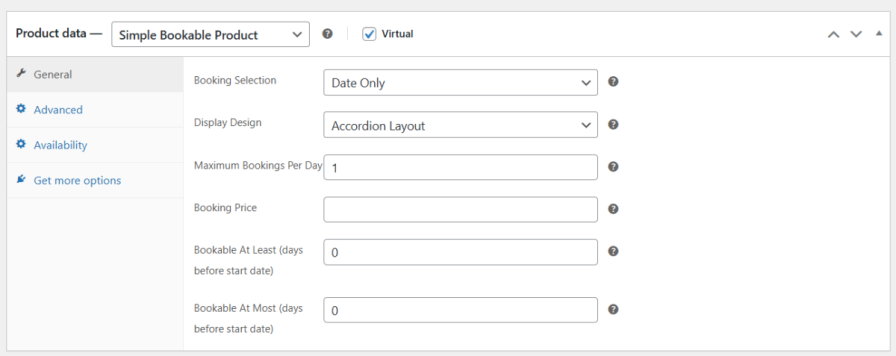 Set Simple Booking With Dates & Times