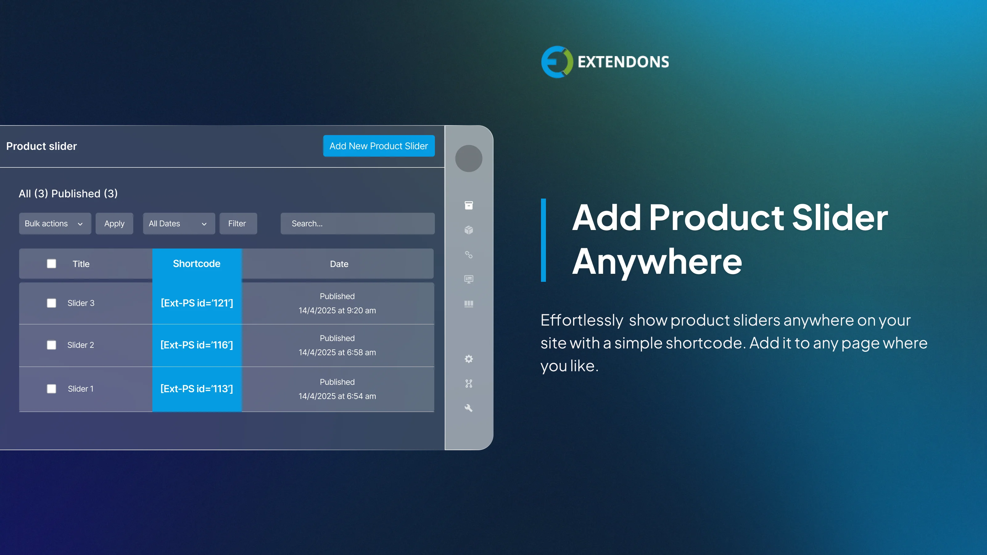 WooCommerce product carousel slider