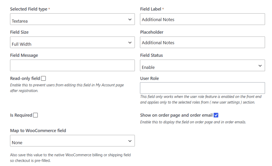 Display Custom Fields Details to Admin and Order Email