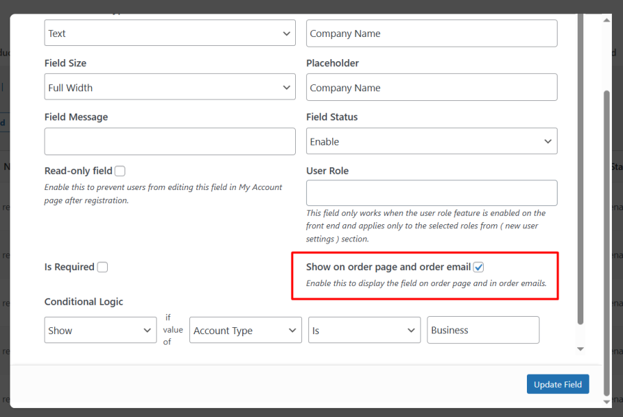 Display Custom Fields Details to Admin and Order Email
