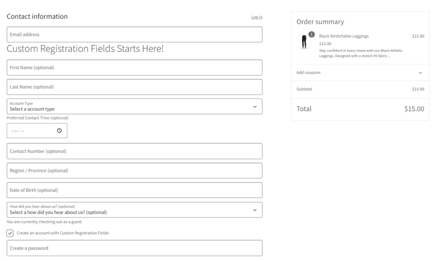 Display Custom Fields on Checkout