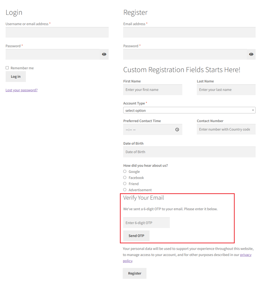 Email Verification with OTP
