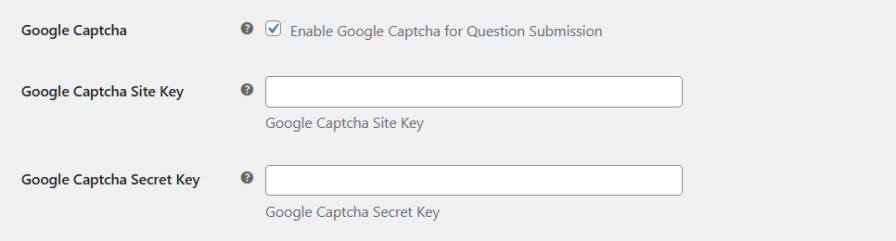 Enable Google reCAPTCHA