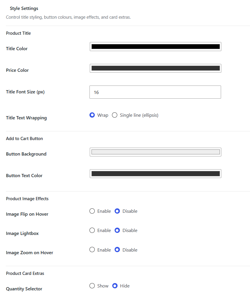Extensive Customization Options - Color Settings