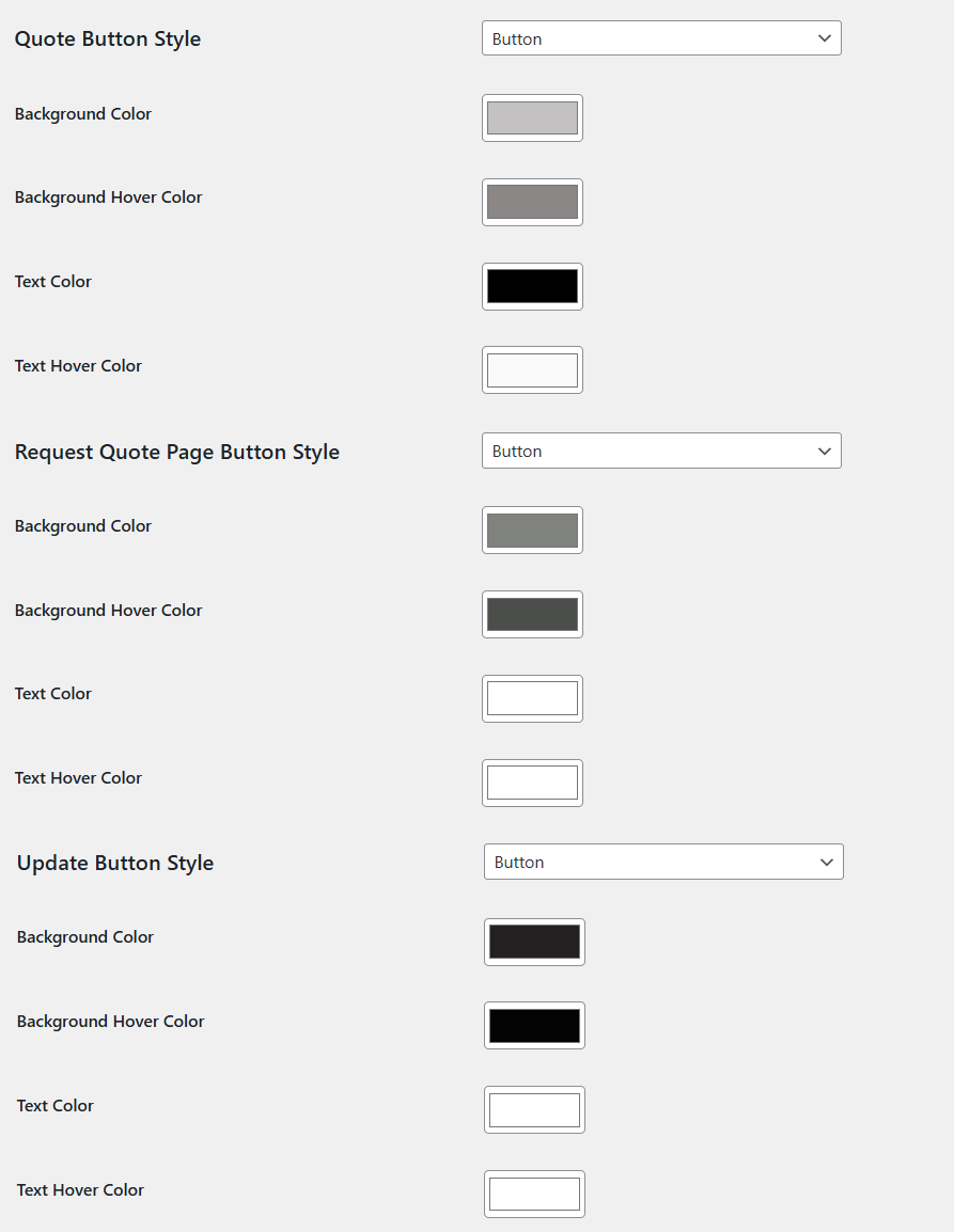 Personalize the Quote Request Buttons