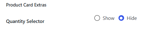 Quantity Selector