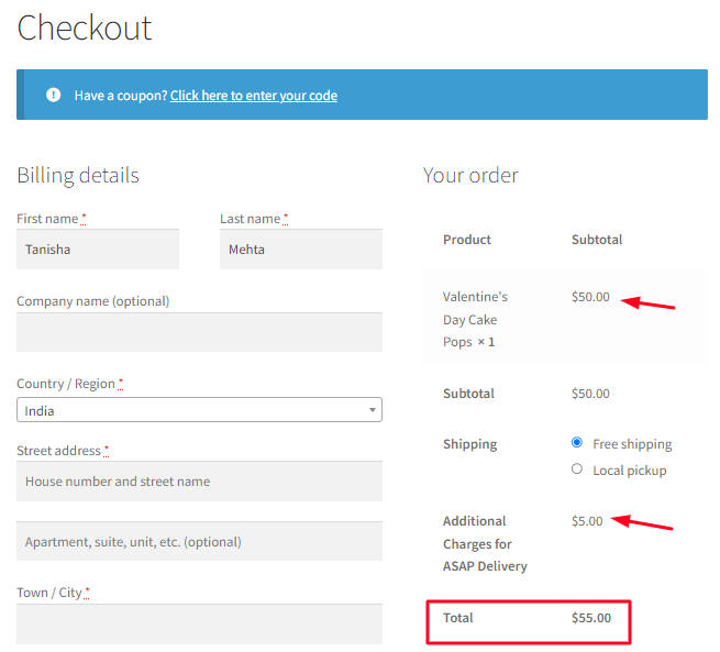 How can I create Additional Charges for the 'As Soon As Possible' timeslot option? 10 How can I create Additional Charges for the 'As Soon As Possible' timeslot option? - Tyche Softwares Documentation