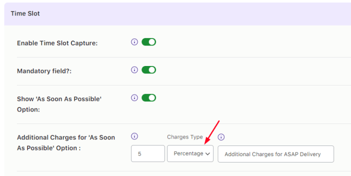 How can I create Additional Charges for the 'As Soon As Possible' timeslot option? 12 How can I create Additional Charges for the 'As Soon As Possible' timeslot option? - Tyche Softwares Documentation