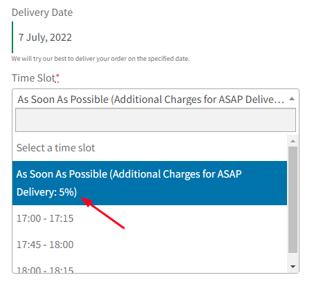 How can I create Additional Charges for the 'As Soon As Possible' timeslot option? 13 How can I create Additional Charges for the 'As Soon As Possible' timeslot option? - Tyche Softwares Documentation