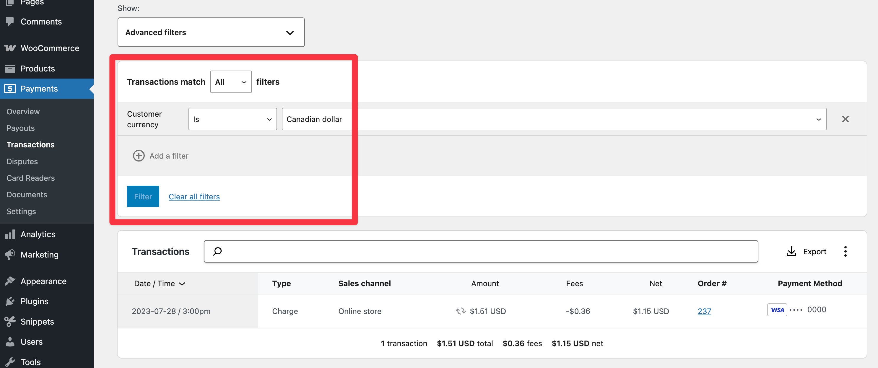 Managing Money with WooPayments Documentation - WooCommerce