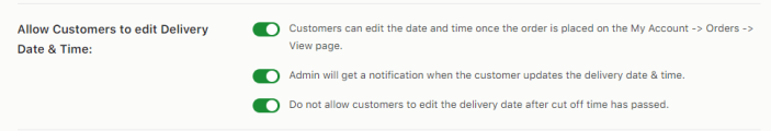 How can I edit the order delivery date & time and let my customers do the same? - Tyche Softwares Documentation