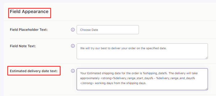 How do I show the Estimated Delivery Date? 7 How do I show the Estimated Delivery Date? - Tyche Softwares Documentation
