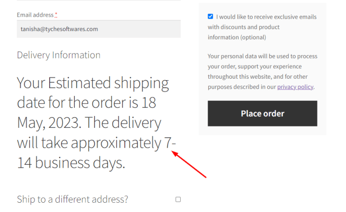 How do I show the Estimated Delivery Date? 9 How do I show the Estimated Delivery Date? - Tyche Softwares Documentation