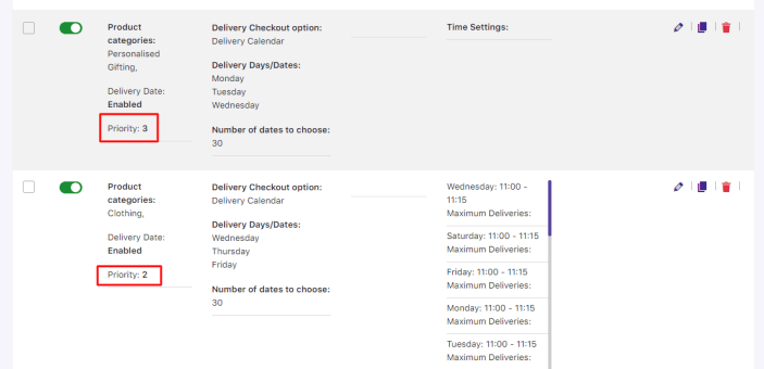 How can I give priority to certain delivery schedules? 1 How can I give priority to certain delivery schedules? - Tyche Softwares Documentation