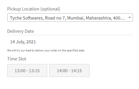 Custom Delivery Settings by Pickup Locations & Product Category 11 Custom Delivery Settings by Pickup Locations & Product Category - Tyche Softwares Documentation
