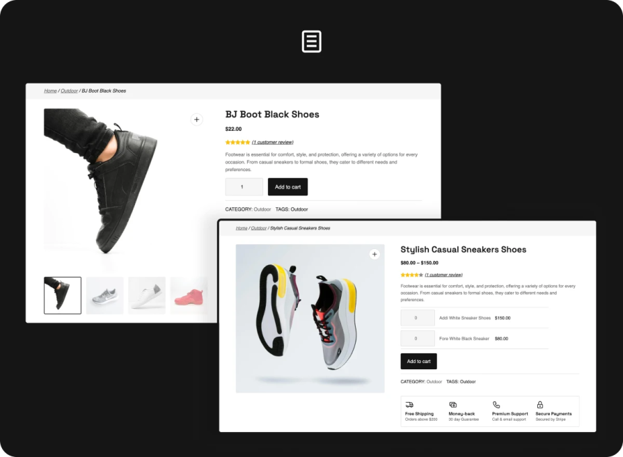 RunX - Product Detail Page