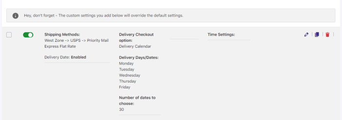 How do I create a delivery schedule with WooCommerce USPS Shipping Method? 2 How do I create a delivery schedule with WooCommerce USPS Shipping Method? - Tyche Softwares Documentation