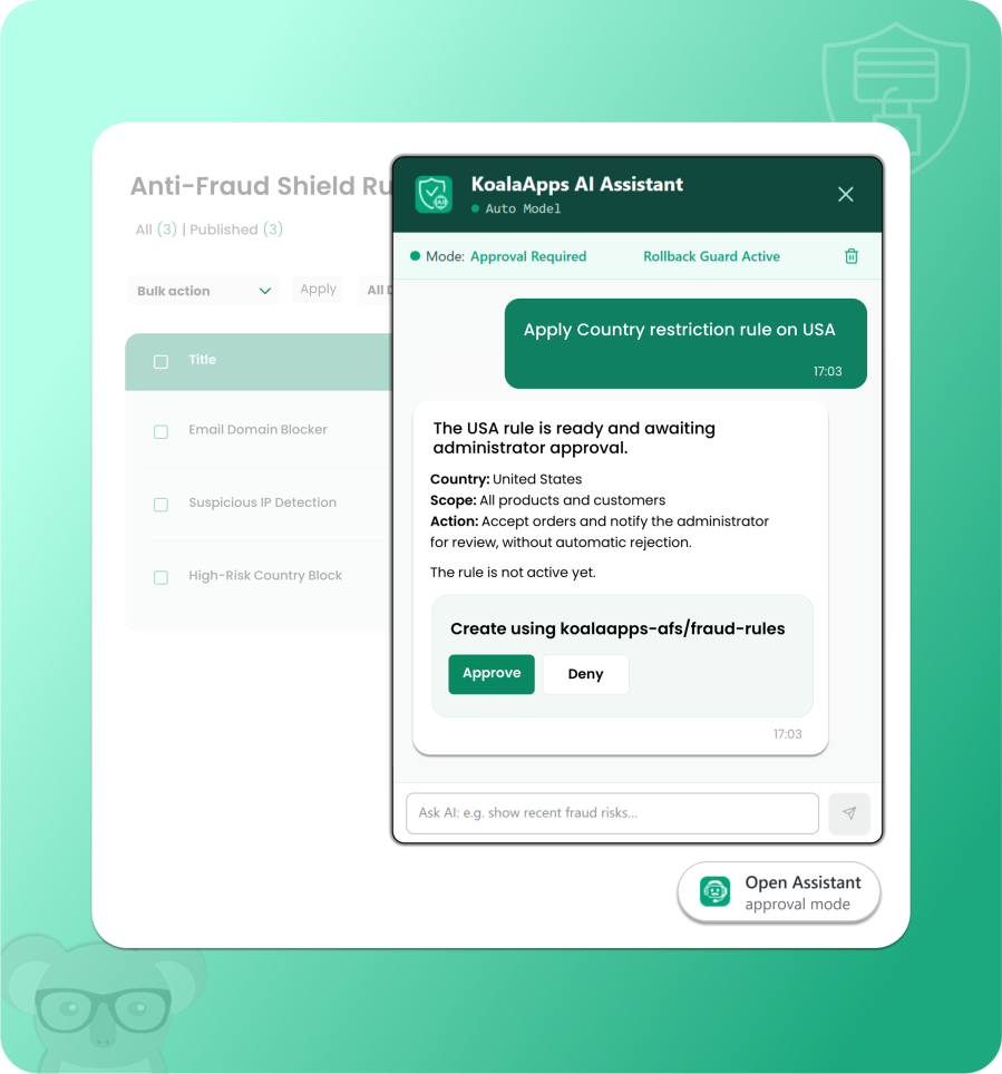 Anti fraud shield for woocommerce