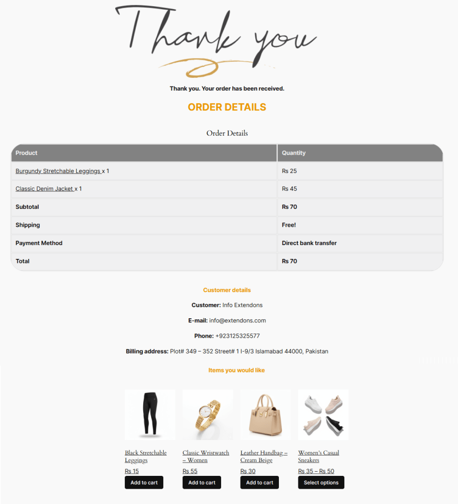 Create Personalized Thank You Pages