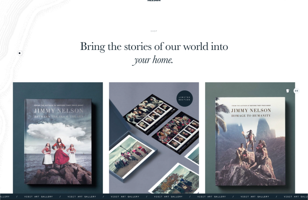 WooCommerce merchant Jimmy Nelson’s website.