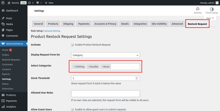 WooCommerce out of stock Manager