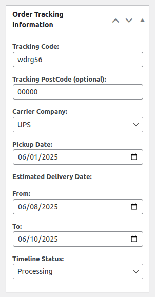 Add Tracking Information to Orders