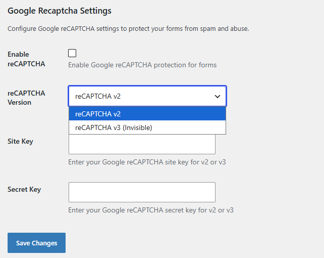 Google Recaptcha
