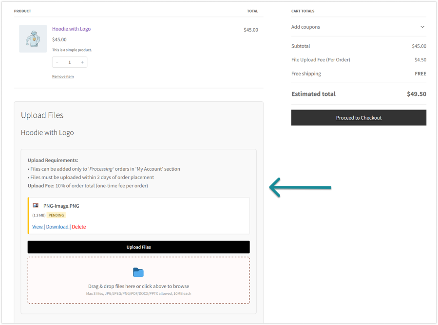 File Upload for WooCommerce on Cart Page