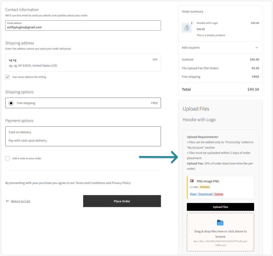 File Upload for WooCommerce on Checkout Page