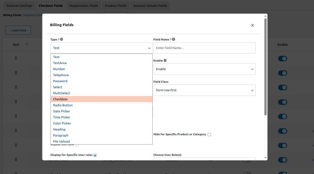 Custom Fields Manager Documentation - WooCommerce