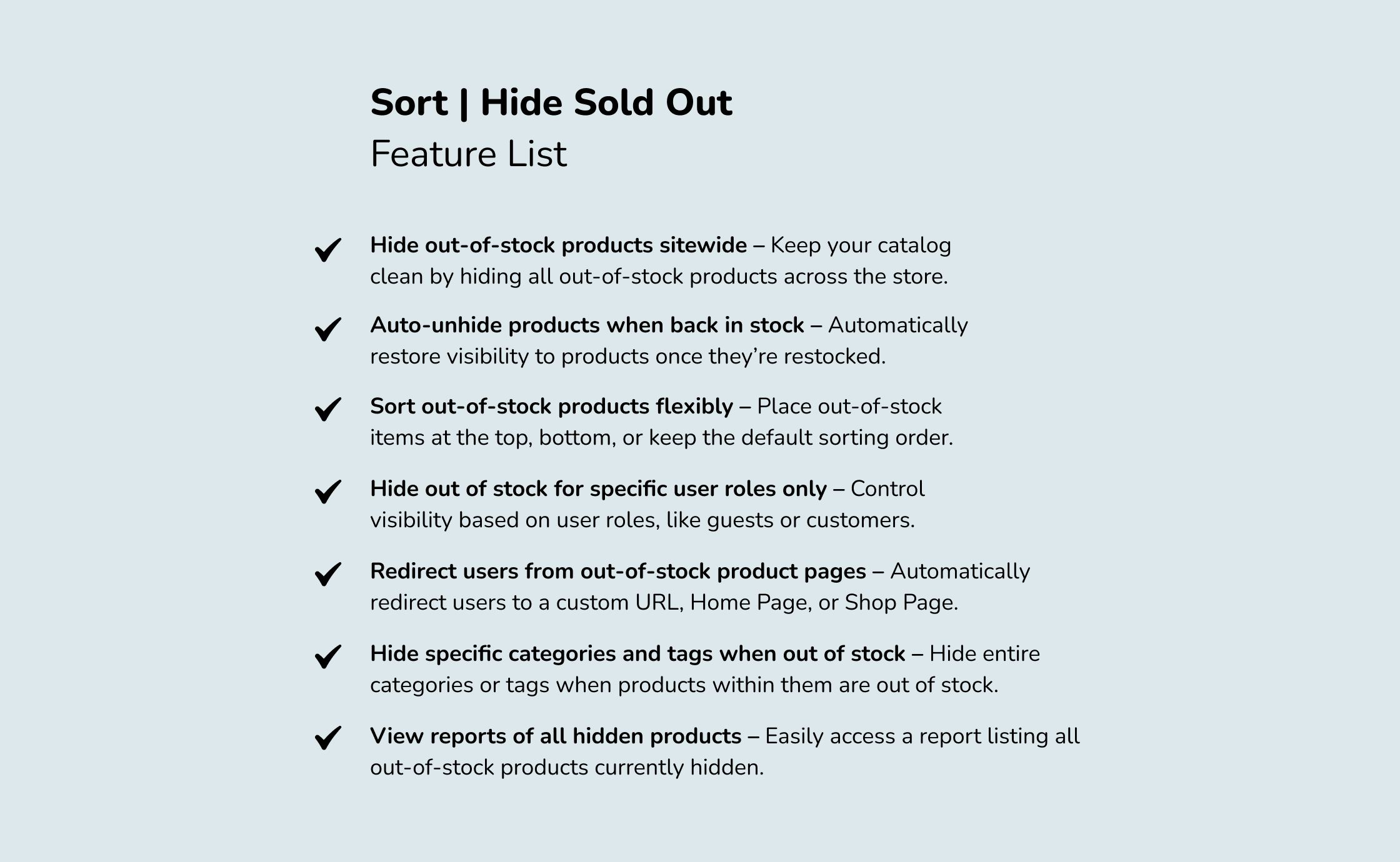 Sort | Hide Out of Stock - WooCommerce Marketplace