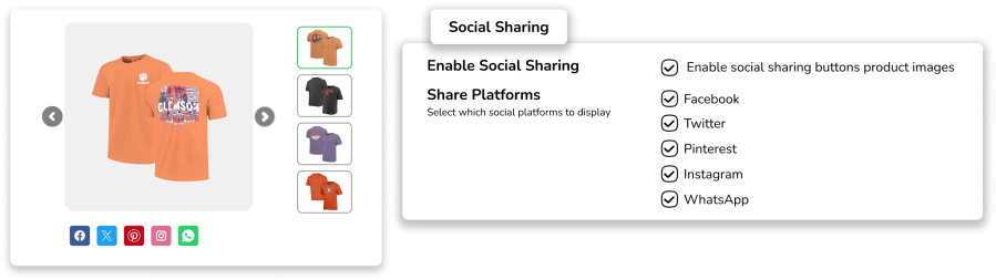 Social Sharing for WooCommerce Product Gallery Slider