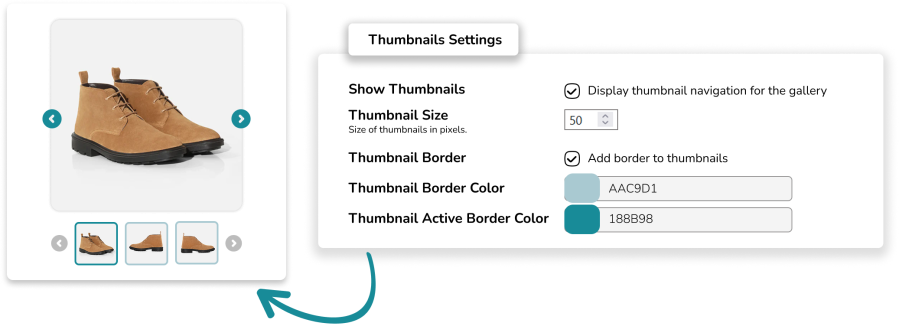 Gallery Slider for WooCommerce Thumbnails