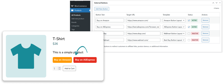External Products URLs for WooCommerce