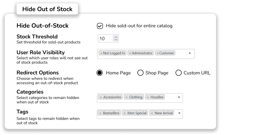 Hide out of stock for WooCommerce