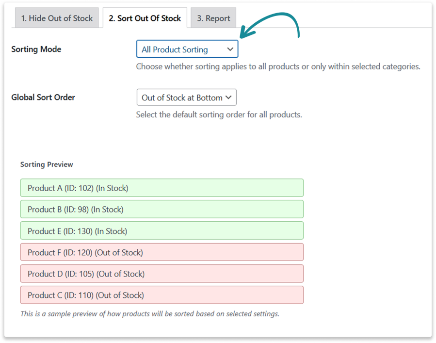 Sort out of stock for WooCommerce