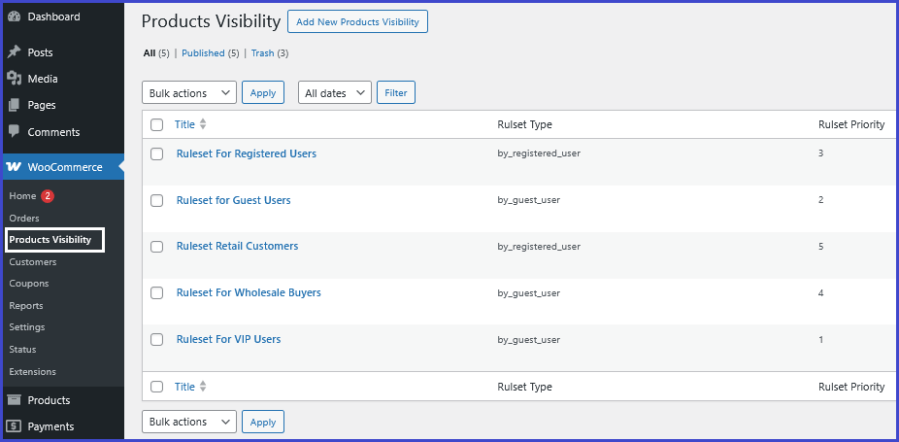 How to hide products by user role in WooCommerce