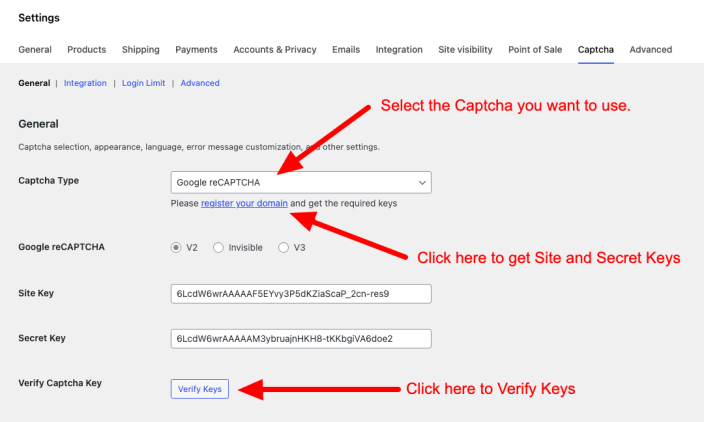 captcha-keys-verification