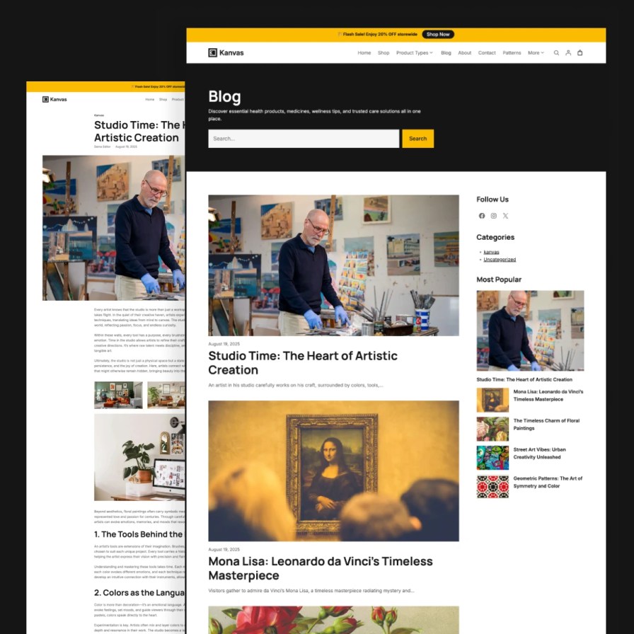 Kanvas Blog Page