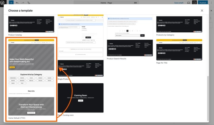 Save and Preview Page with Home DefaultTemplate