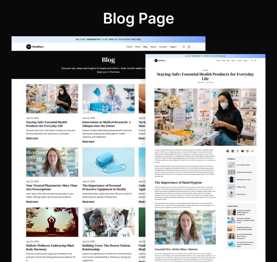 MediKart Blog Page