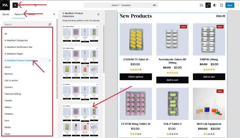 MediKart Block Patterns