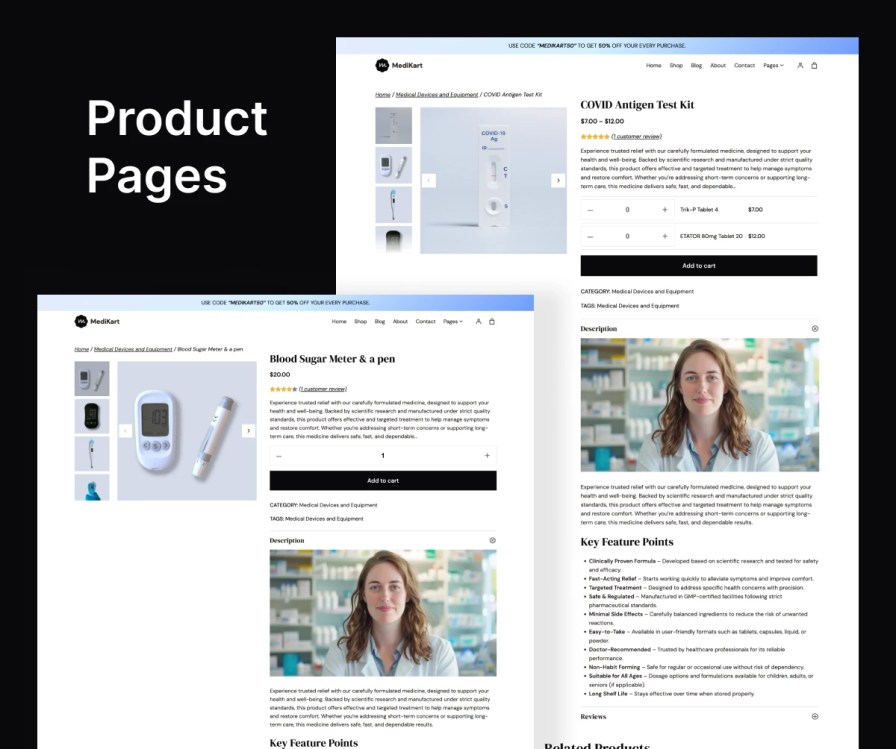 MediKart Product Page