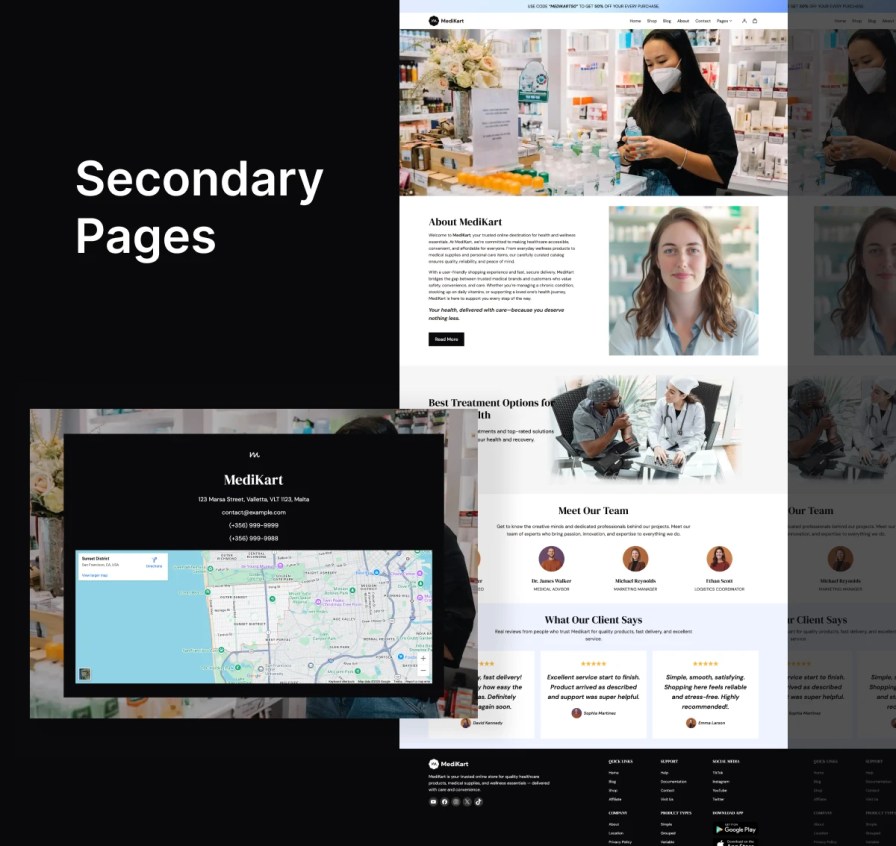 MediKart Secondary Pages