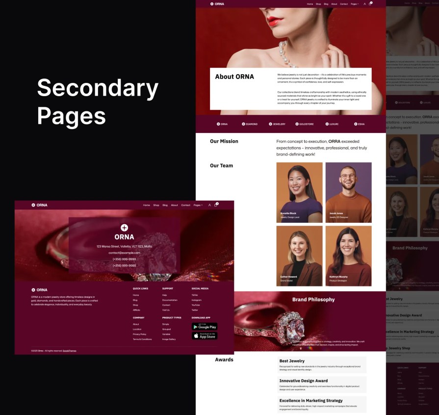 Secondary Pages