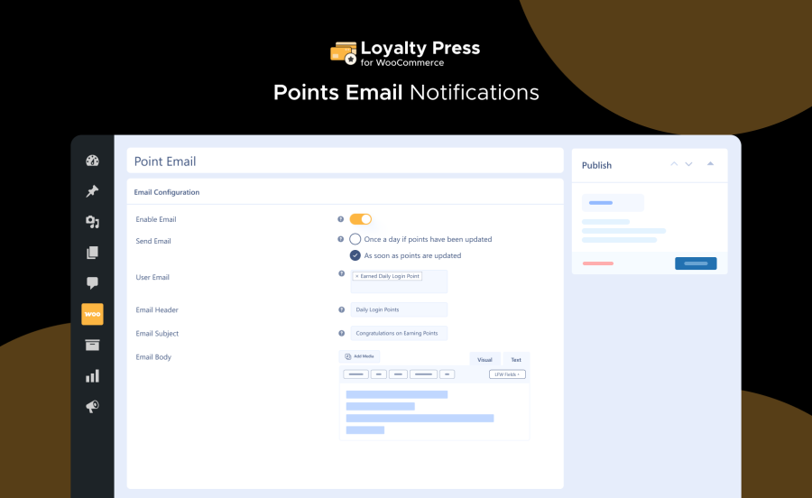 Points Email Notifications