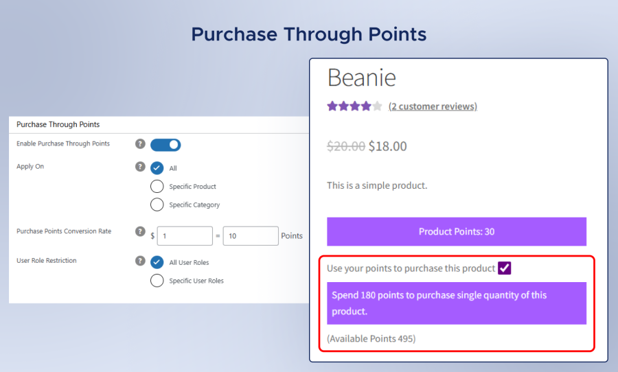 Purchase Through Points