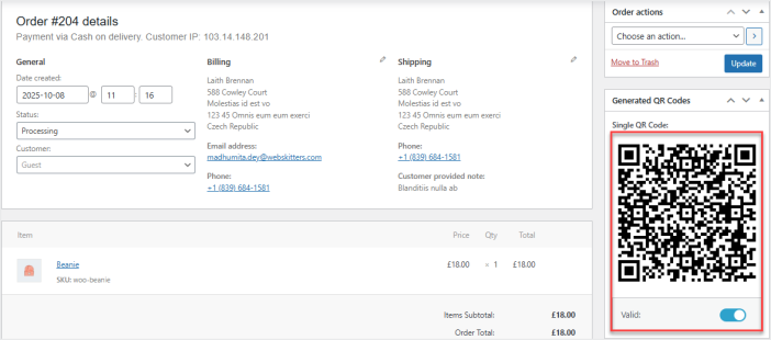 woocommerce generate qr code plugin